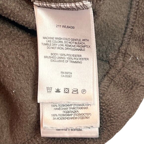 Columbia Jacket Women Medium Brown Fleece Sweater Mock Neck Outdoor Camping Vest - Picture 8 of 8